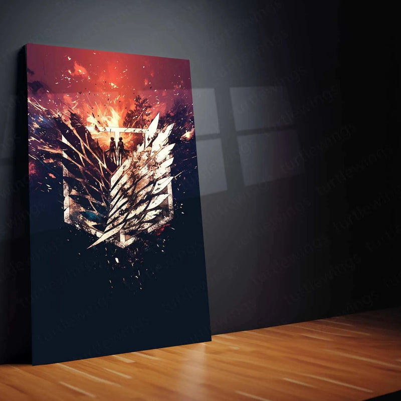 Attack on Titan Metal Poster – Epic Anime Wall Art | Colossal Battle Decor - TURTLEWINGS