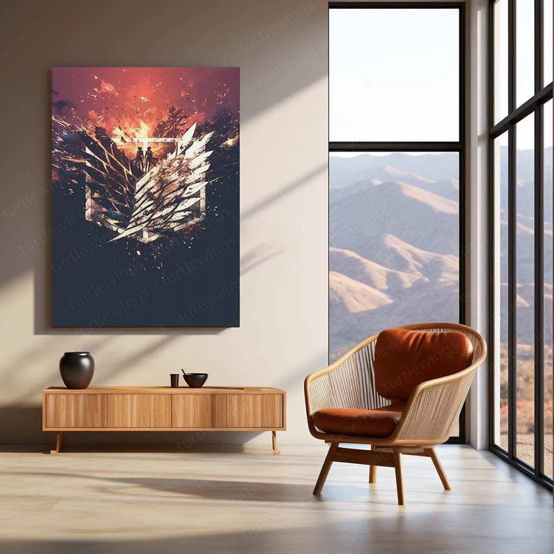 Attack on Titan Metal Poster – Epic Anime Wall Art | Colossal Battle Decor - TURTLEWINGS