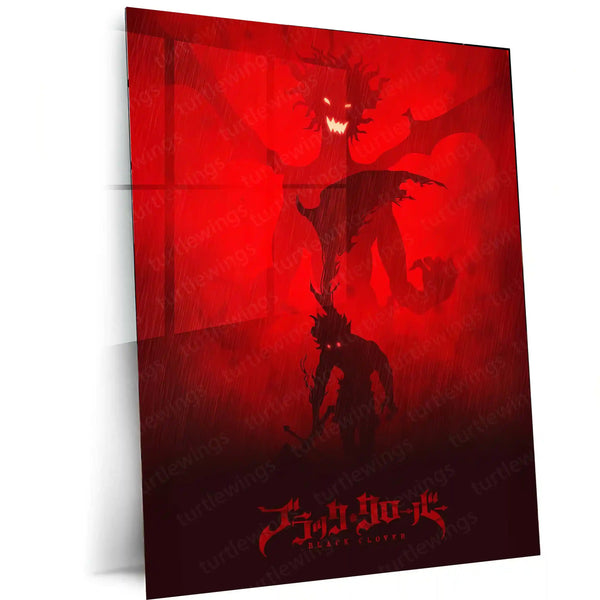 Anime Metal Poster | Asta & Liebe – Black Clover Metal Poster | Devil Union Anime Wall Frame
