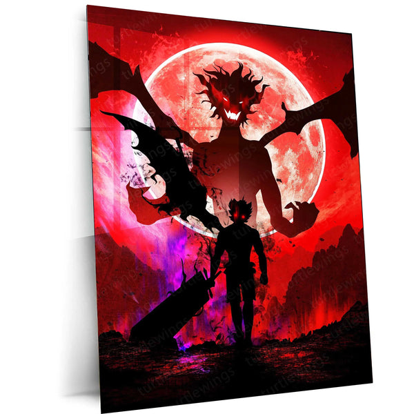 Asta Black Clover Anime Poster | Metal Frame Wall Art for Shonen Fans