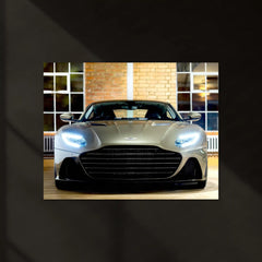 Aston Martin DBS Superleggera – Sleek Supercar Neon LED Metal Poster | Luxury Car Wall Frame
