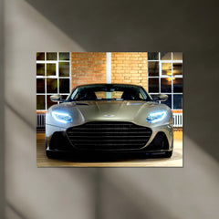 Aston Martin DBS Superleggera – Sleek Supercar Neon LED Metal Poster | Luxury Car Wall Frame
