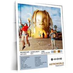 Astroworld – Travis Scott | Iconic Album Cover Metal Poster | HD Metal Wall Frame