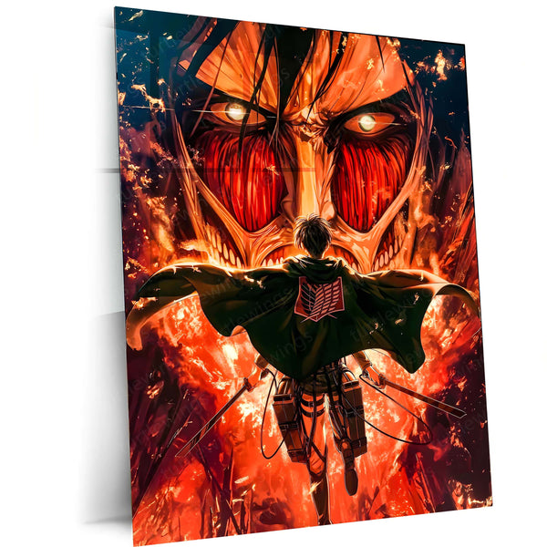 Anime Metal Poster | Attack on Titan – Humanity’s Last Stand | The Final Resolve Metal Frame Poster