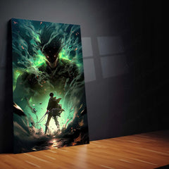 Attack on Titan Metal Poster | Anime Wall Frame Featuring Eren, Titans & Epic Action