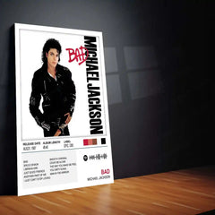 Bad – Michael Jackson | Iconic Album Cover Metal Poster | HD Metal Wall Frame