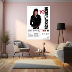 Bad – Michael Jackson | Iconic Album Cover Metal Poster | HD Metal Wall Frame