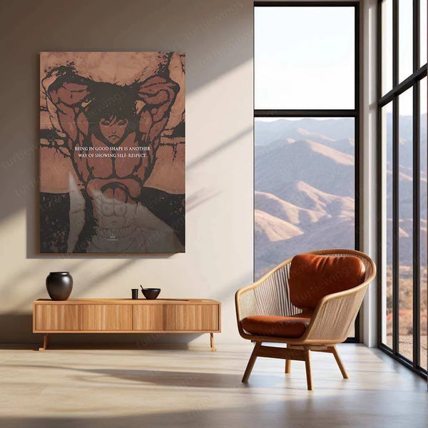 Baki Quote Metal Poster – Motivational Anime Wall Art | Martial Arts & Fighting Spirit Decor - TURTLEWINGS