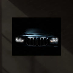 BMW 7 Series – Precision in the Dark | Neon LED Metal Poster | Luxury Redefined in Motion