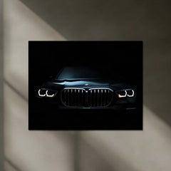 BMW 7 Series – Precision in the Dark | Neon LED Metal Poster | Luxury Redefined in Motion