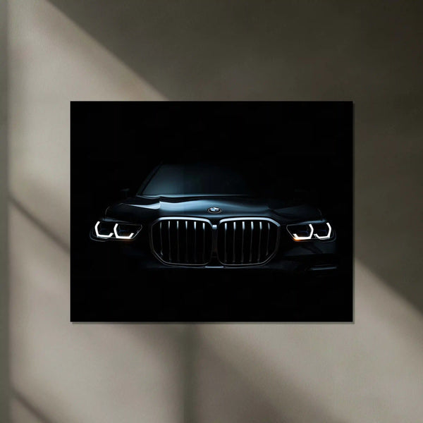 BMW 7 Series – Precision in the Dark | Neon LED Metal Poster | Luxury Redefined in Motion