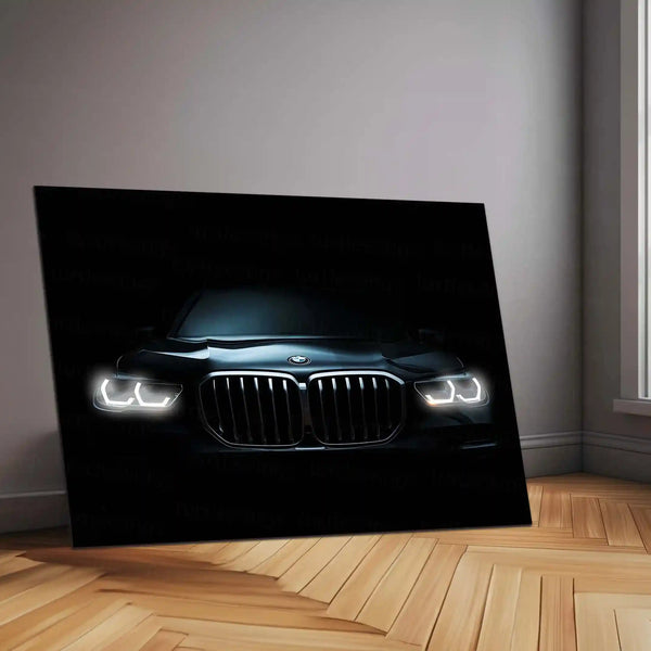 BMW 7 Series – Precision in the Dark | Neon LED Metal Poster | Luxury Redefined in Motion