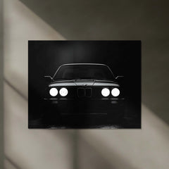 BMW Classic E30 – Icon of Shadows | Retro Performance Legend | Neon LED Metal Frame Poster