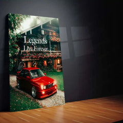 Cars Metal Poster | BMW M5 – Legends Live Forever Metal Poster | Iconic Sports Car Wall Frame