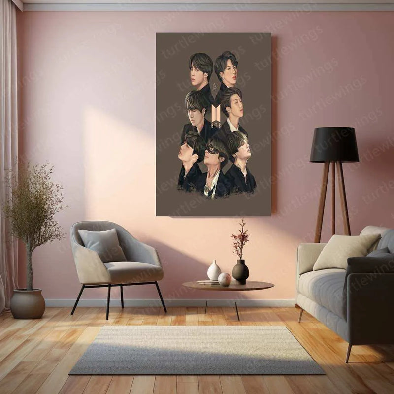 BTS Metal Poster – K-Pop Legends Wall Art for ARMY f2 - TURTLEWINGS