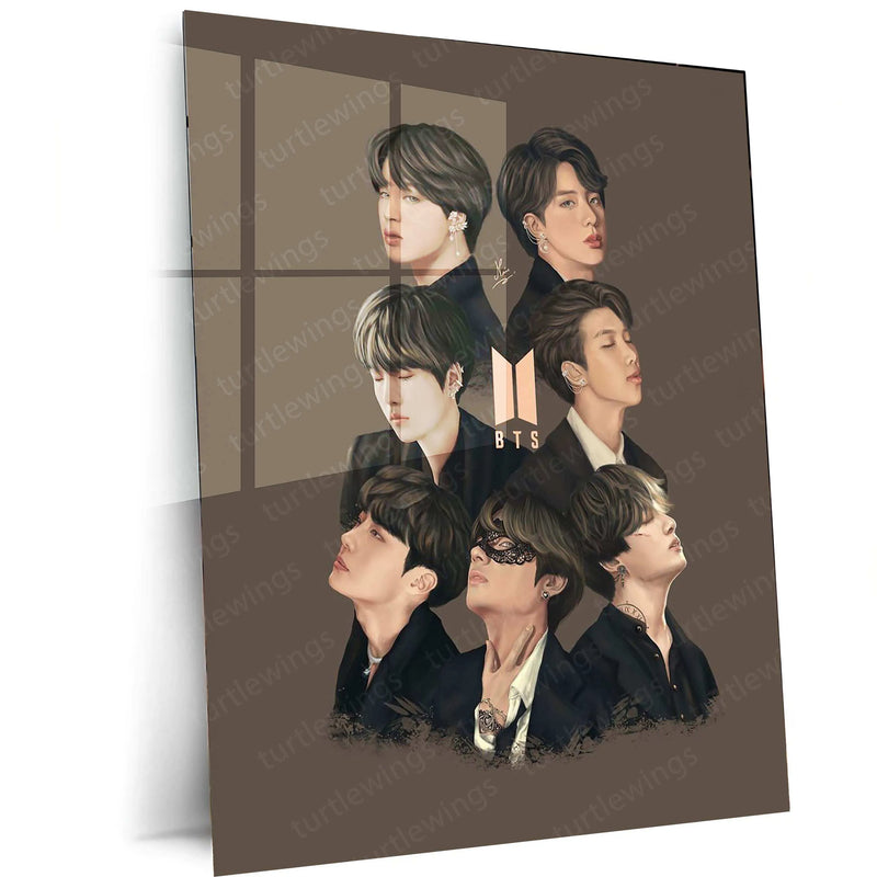BTS Metal Poster – K-Pop Legends Wall Art for ARMY f2 - TURTLEWINGS