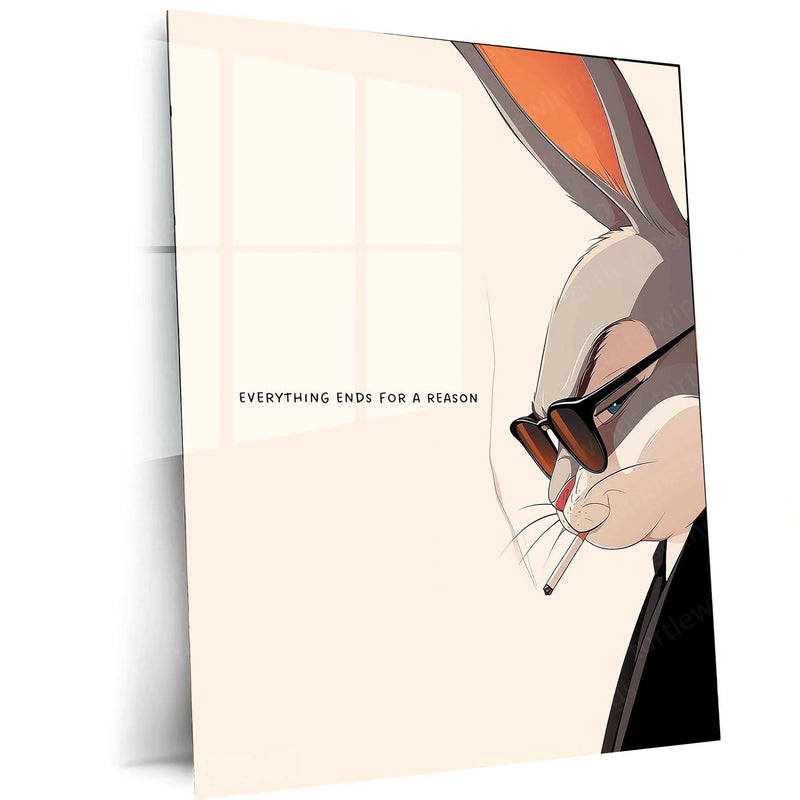 Bugs Bunny Quote Metal Poster – Classic Cartoon Wall Art | Fun & Witty Decor - TURTLEWINGS