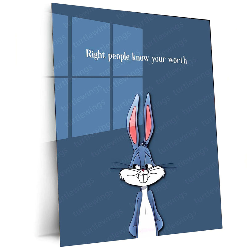 Bugs Bunny Quote Metal Poster – Classic Cartoon Wall Art | Fun & Witty Decor 2 - TURTLEWINGS