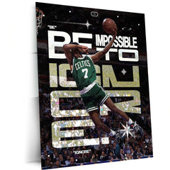 Be Impossible to Ignore – Basketball Iconic Dunk Metal Frame | High-Energy Motivational Poster | Athlete Mindset Wall Art