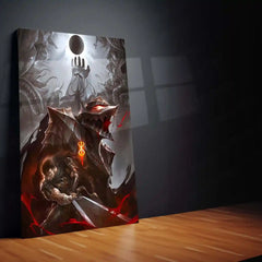 Anime Metal Poster | Berserk Eclipse – The Black Swordsman’s Rage Metal Poster | Dark Fantasy Anime Wall Frame