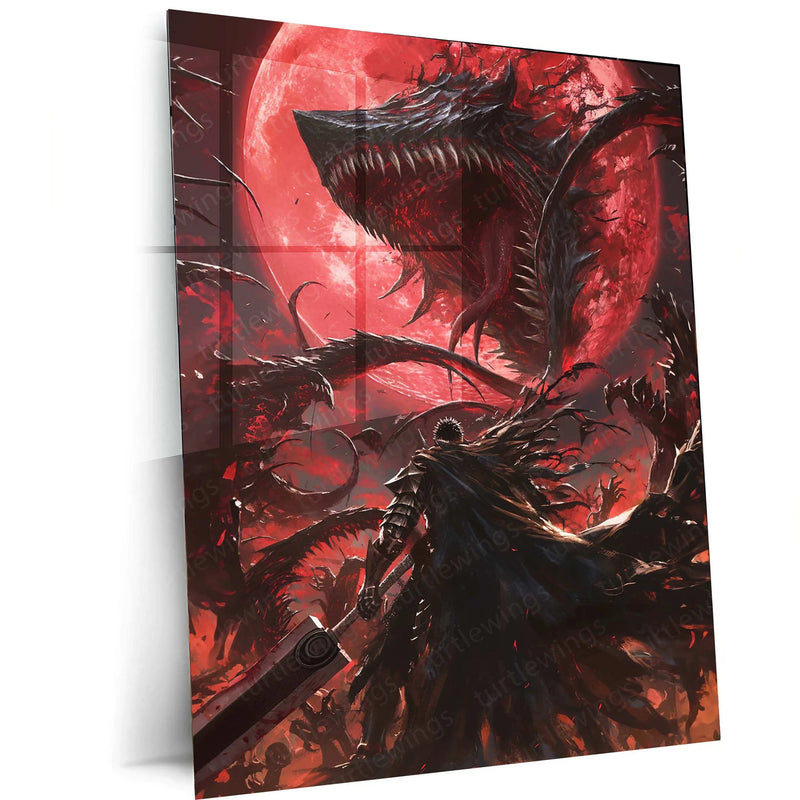 Berserk Metal Poster – Guts Dark Fantasy Anime Wall Art - TURTLEWINGS