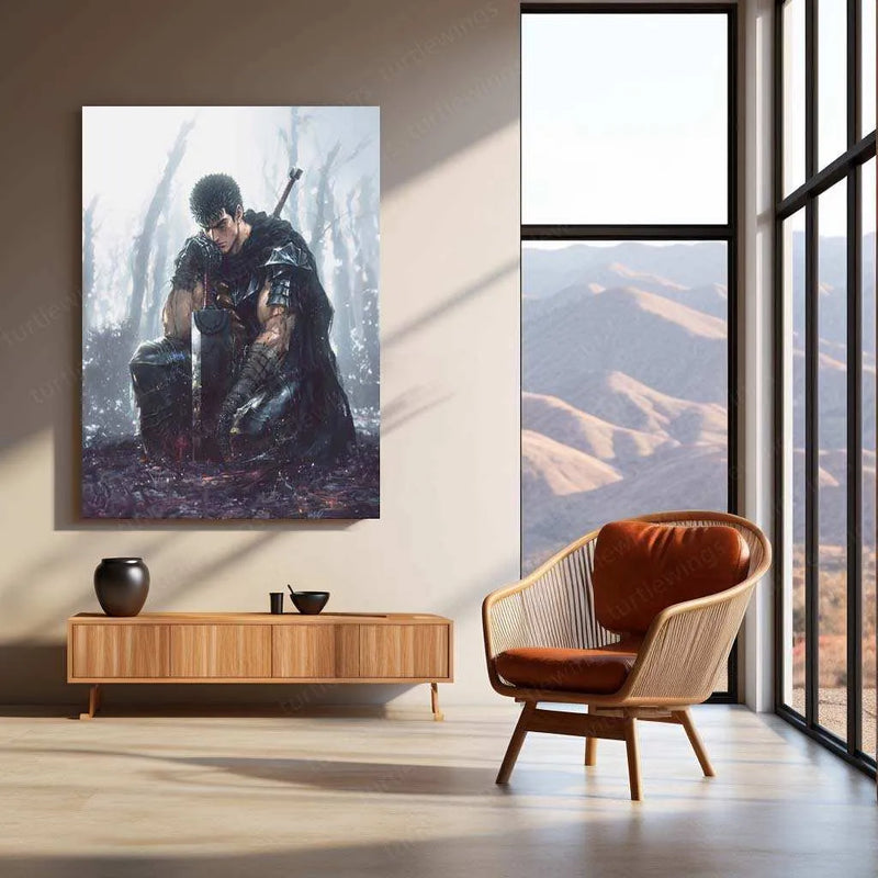 Berserk Metal Poster – Guts Dark Fantasy Anime Wall Art 3 - TURTLEWINGS