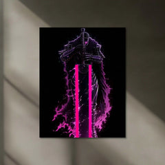 Berserk Neon – Guts Dark Knight Glow Neon LED Metal Poster | Anime Wall Frame