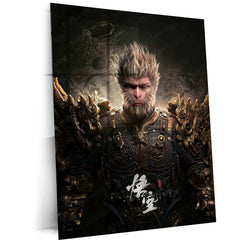 Black Myth: Wukong Metal Poster – Epic Fantasy Warrior Wall Art 1 - TURTLEWINGS