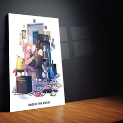 Anime Metal Poster | Bocchi’s Escape – Guitar Dreams in the Studio Metal Poster | Bocchi the Rock! Anime Wall Frame