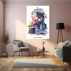 Anime Metal Poster | Bocchi’s Escape – Guitar Dreams in the Studio Metal Poster | Bocchi the Rock! Anime Wall Frame