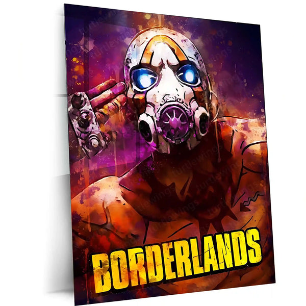 Game Metal Poster | Borderlands – Psycho Mask Metal Poster | Gaming Wall Frame
