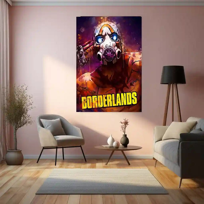 Game Metal Poster | Borderlands – Psycho Mask Metal Poster | Gaming Wall Frame