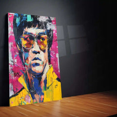 🥋 Bruce Lee Iconic Yellow Jumpsuit Poster | Martial Arts Legend Metal Frame Wall Art - TURTLEWINGS