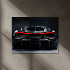 Bugatti Neon LED Metal Poster â Luxury Supercar Wall Art for Automotive Enthusiasts - TURTLEWINGS