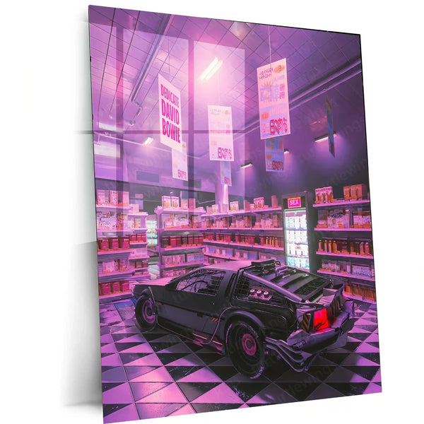 🚗 Car Abstract Art Metal Frame Poster | Modern Auto-Inspired Wall Decor for Garage, Office & Studio - TURTLEWINGS