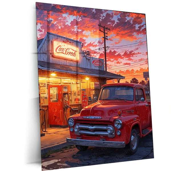 🚗 Car Abstract Art Metal Frame Poster | Modern Auto-Inspired Wall Decor for Garage, Office & Studio 01 - TURTLEWINGS