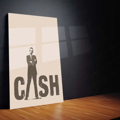 Quote Metal Poster | CASH – Minimalist Businessman Typography Metal Poster | Modern Office Wall Frame