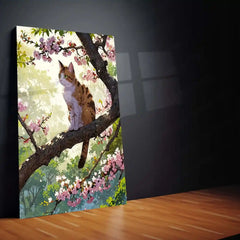 🐾 Cat Art Metal Frame Poster | Whimsical & Elegant Feline Wall Decor for Home, Office & Studio - TURTLEWINGS