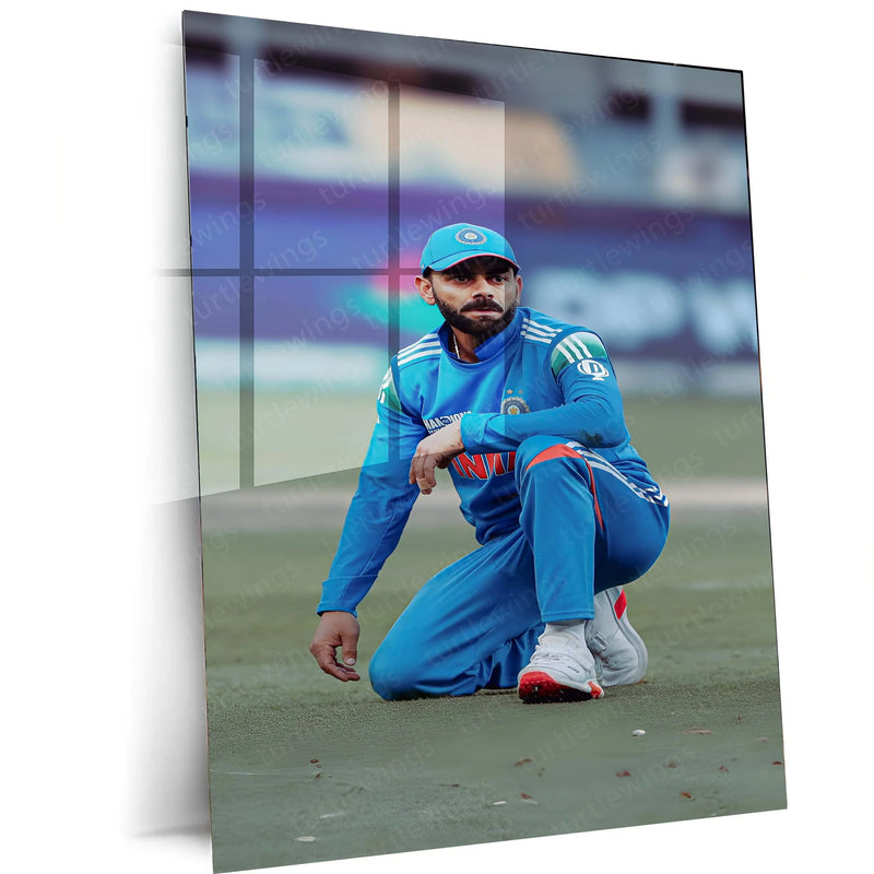 Cricket Metal Poster | Virat Kohli Metal Poster – Iconic Cricket Legend Wall Art - TURTLEWINGS