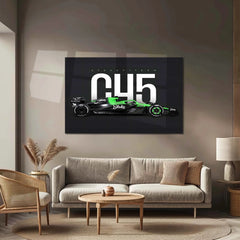 Stake F1 Team – C45 Livery Metal Frame | 2024 Formula 1 Car Wall Art - TURTLEWINGS