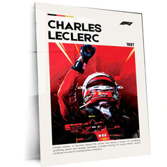 Charles Leclerc Metal Frame | Ferrari Formula 1 Wall Art - TURTLEWINGS