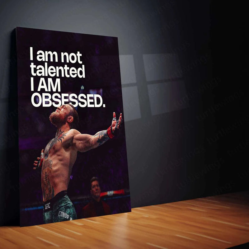 Conor McGregor Quote Metal Poster – Motivational MMA Wall Art | Fighter Mindset Decor - TURTLEWINGS