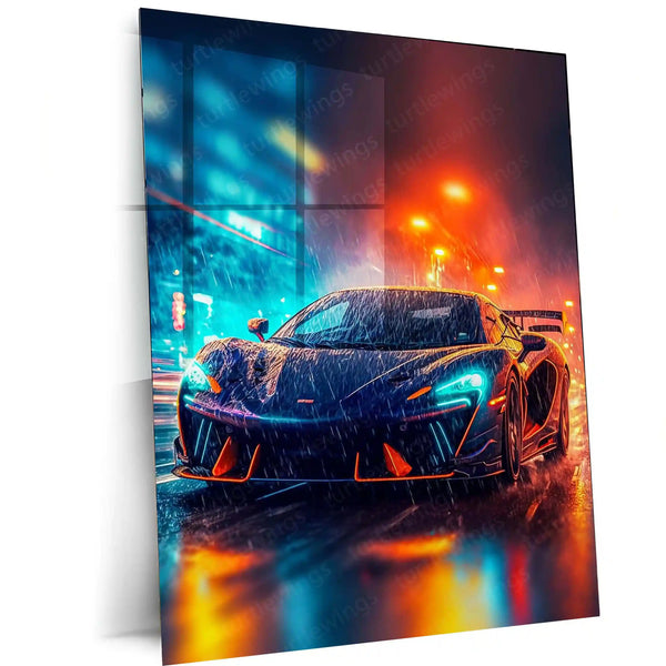 🚗 Car Abstract Art Metal Frame Poster | Modern Auto-Inspired Wall Decor for Garage, Office & Studio 03 - TURTLEWINGS