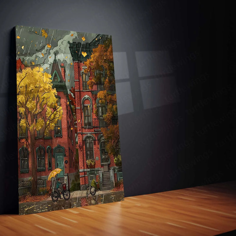 ๐๏ธ Cityscape Metal Frame Poster | Urban Wall Art for Modern Homes & Offices - TURTLEWINGS