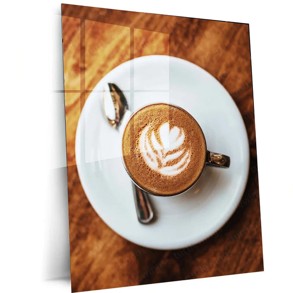 ☕ Coffee Art Metal Frame Poster | Aesthetic Wall Decor for Cafes & Coffee Lovers 01 - TURTLEWINGS