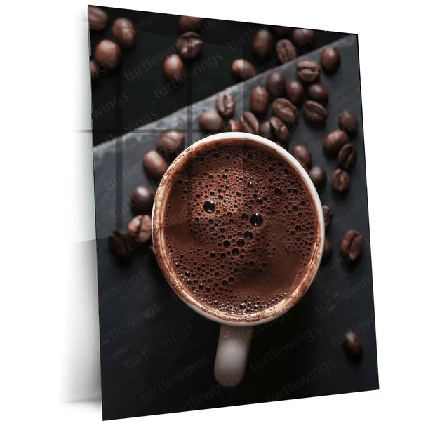 ☕ Coffee Art Metal Frame Poster | Aesthetic Wall Decor for Cafes & Coffee Lovers 02 - TURTLEWINGS