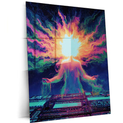 🎶 Cosmic Music Metal Frame Poster | Space & Sound Fusion Wall Art for Music Lovers - TURTLEWINGS