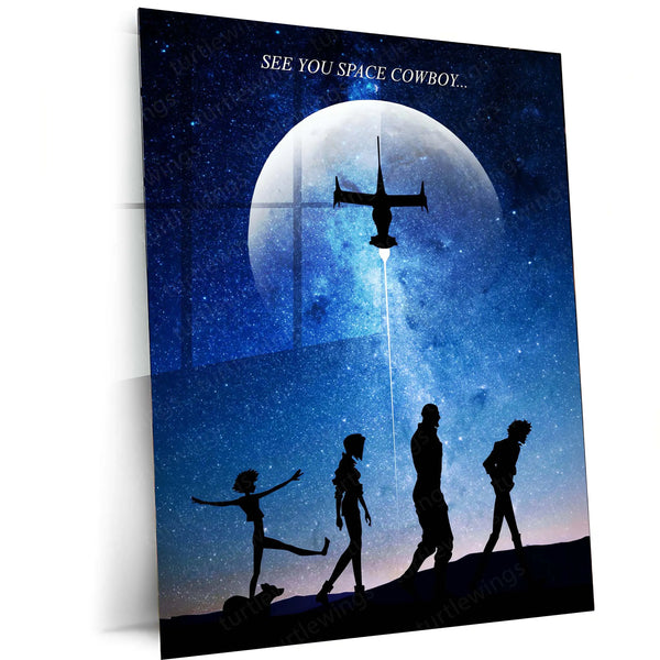 Anime Metal Poster | Cowboy Bebop – See You Space Cowboy Metal Poster | Retro Anime Wall Frame