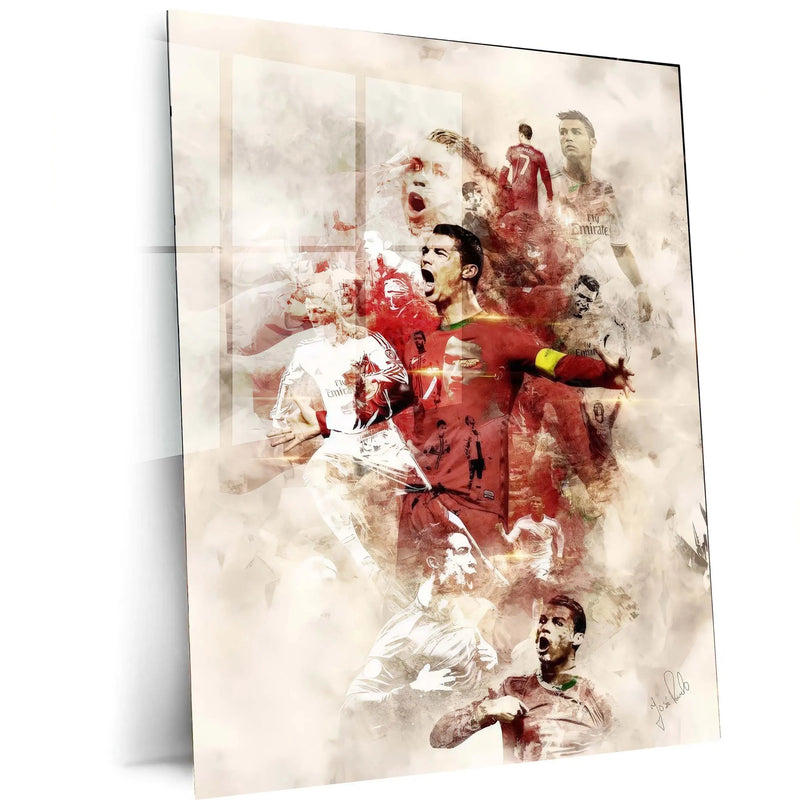 Cristiano Ronaldo Metal Frame – Iconic Football Wall Art - TURTLEWINGS