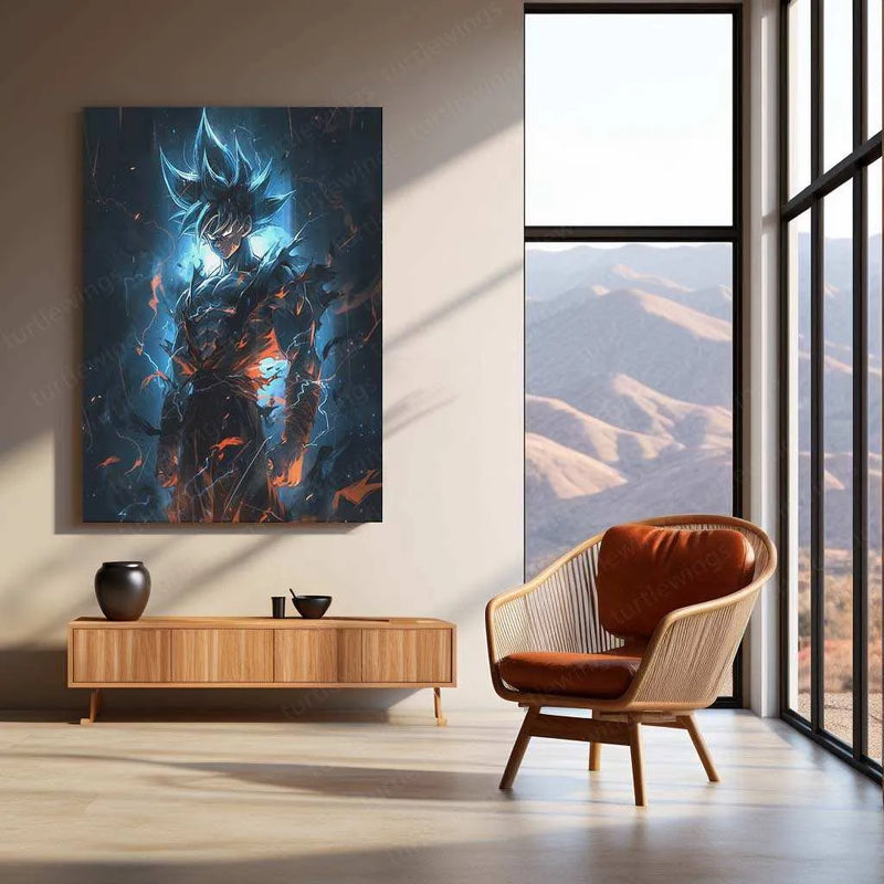 Goku Dragon Ball Art – Dark Sky Style Anime Poster - TURTLEWINGS